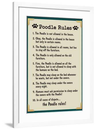 Details about / A Poodle/'s House Rules Wall Decor Poster No Framed